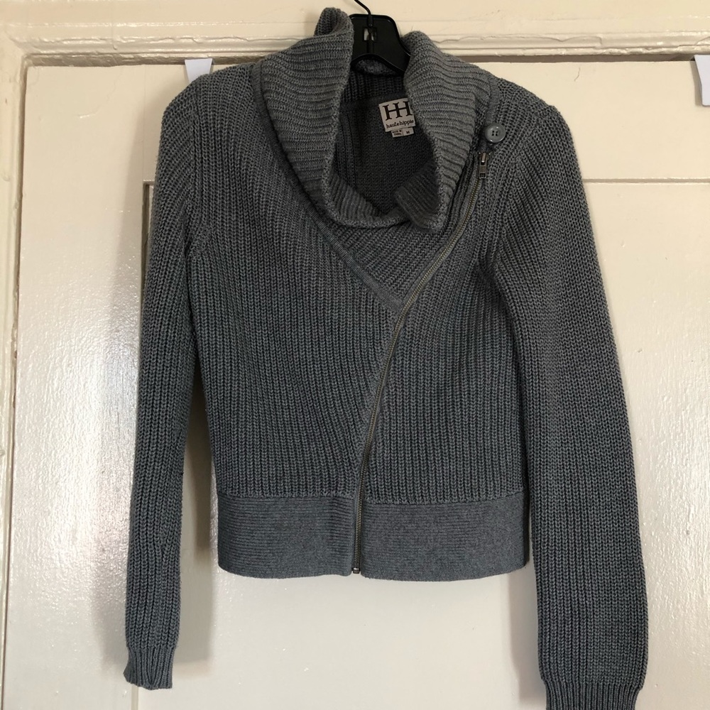 Haute Hippie Cropped Knit Sweater Size Medium